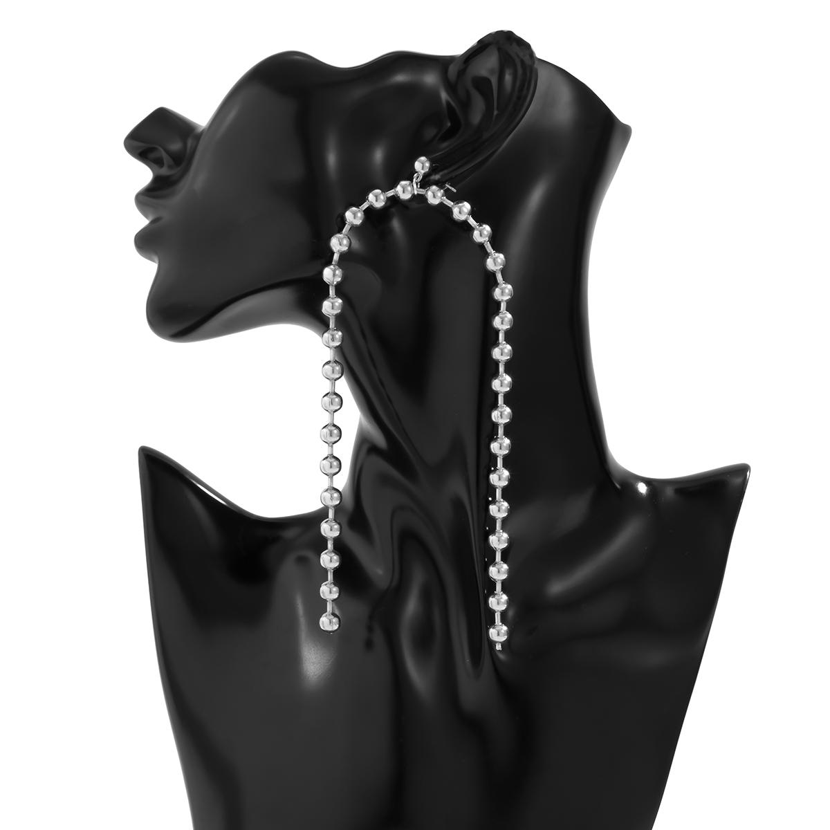 

Серьги-капли из материала CCB PuRui для женщин, модные, золотистого цвета, с неровными бусинами, длинные серьги-подвески, трендовый циркон, подарок