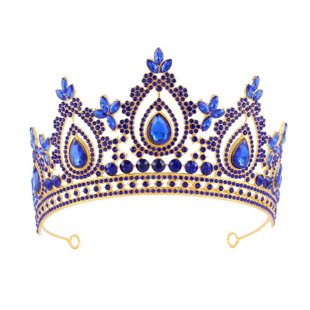 Crystal Bridal Crown Tiara Metal Base Tall Crystal Crown Vintage Queen Crown