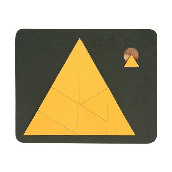 1/5Pcs Wooden Block Puzzle Challenge Game Disappearing Triangle Rectangle Rhombus Parallelogram Jigsaw Puzzle Game Educational Puzzle Toy