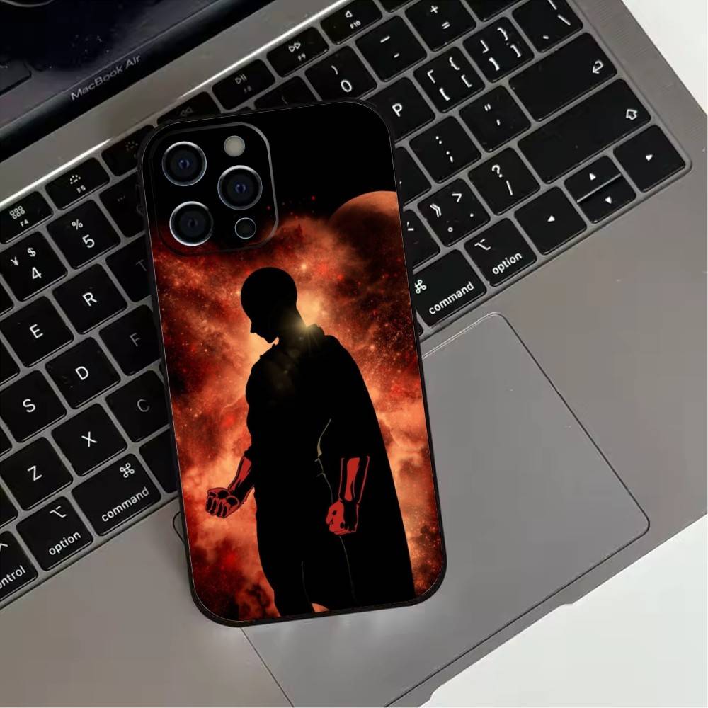 HOT Anime 12O-One P-Punchs Man Phone Case For iPhone17,16,15,14,13,12,11 Plus,Pro Max Soft Black Cover