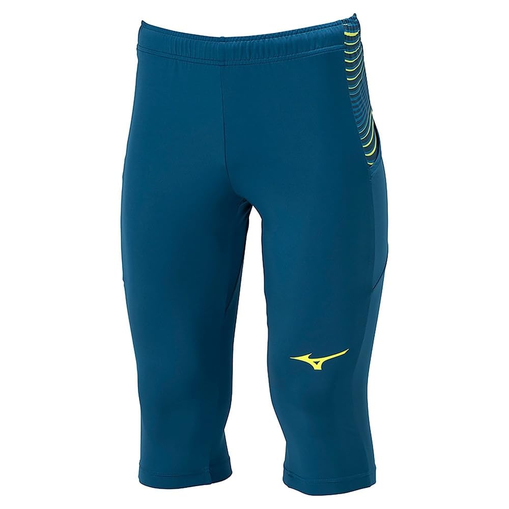 Soccer Training Pants, 3/4 Length, Slim Fit, Unisex, P2MDB037, Deep Emerald, Size L