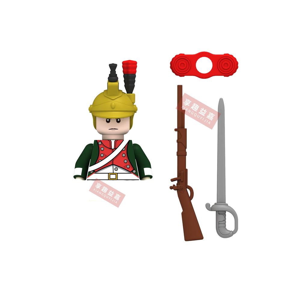 Military affairs Napoleon French Cuirassier Dragoon Building Blocks Model Bricks mini Action toy Figures Toy gift for children