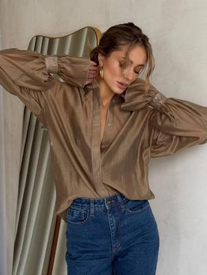 2025 European & American Women's Loose Lantern Sleeve Long Shirt