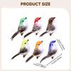 6 Pieces Artificial Birds Tree Ornaments Clip on Simulation Floral Arrangements for Garden