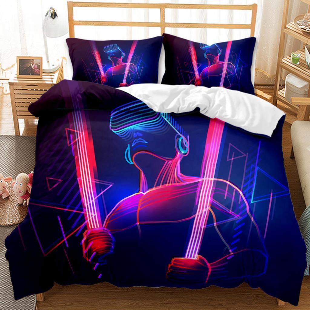 Conjunto de capa de edredom para jogos, caveira de açúcar, roupa de cama para jogadores, teia de aranha, capa de edredom de poliéster para Halloween, infantil, esqueleto de mão juvenil, controle de jogo