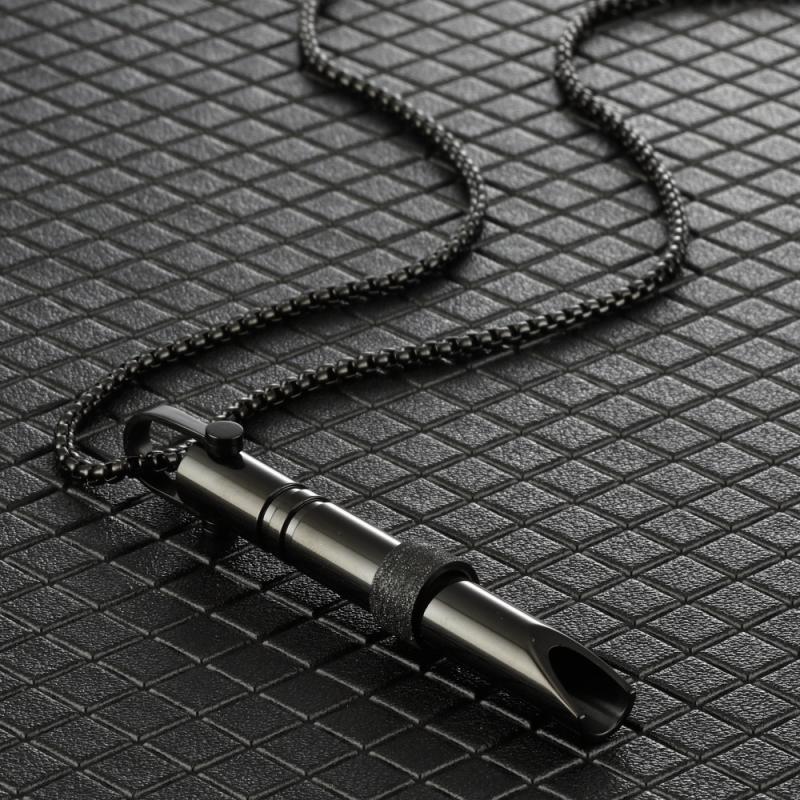 Stress Relief Mindful Necklace Calm Harmony Anti-Smoking Necklace Stainless Steel Mindful Breathing Necklace