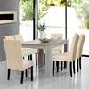 4/6PCS Jacquard Dining Chair Covers Spandex Dust Parsons Chair Covers Machine Washable Furniture Protectors Home Décor