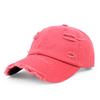 New Arrivalfashion Distressed Baseball Cap Soft Top Retroartsy Ripped Washed Japanese Style Outdoor Sunshade Peaked Cap