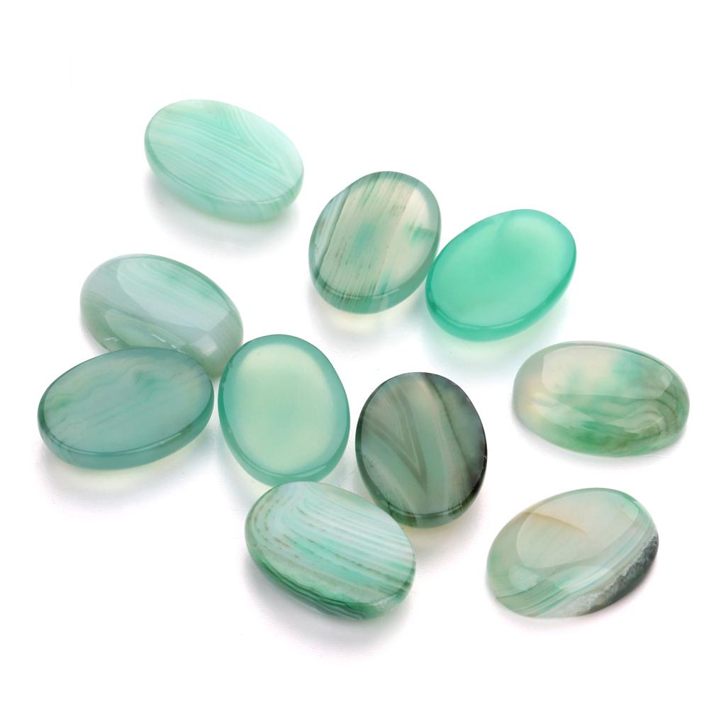 2-10pcs/lot Natural Stone Oval Cabochon Agate Malachite Opal Turquoise Loose Beads Cabochon For DIY Charm Necklace Earrings Gift