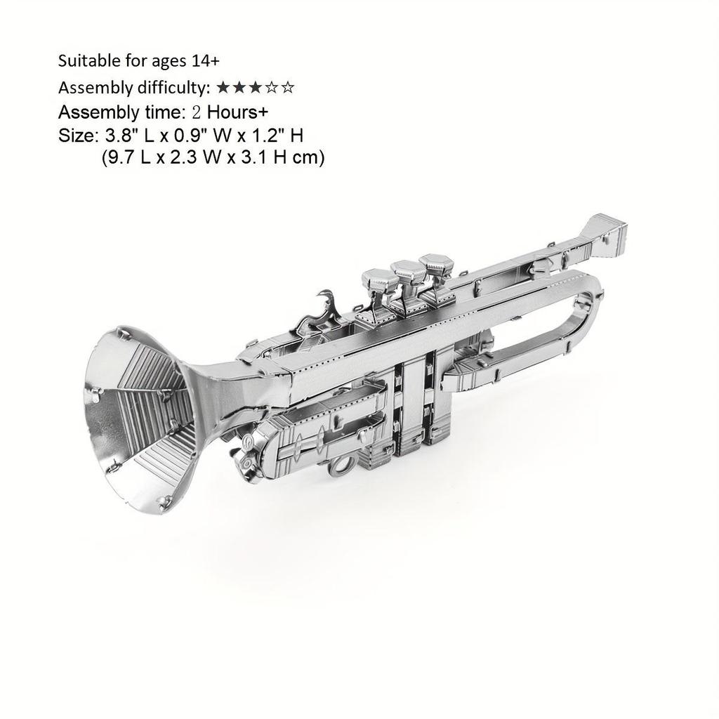 Love Puzzles 3D Metal Instrument Set: Guitar, Bass, Piano, Drum, Cello Assembly Model for Birthdays