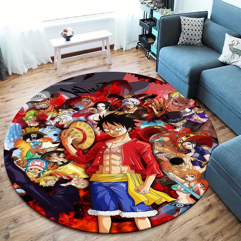 One Piece Round Area Rug Carpet Rug For Living Room Bedroom Sofa Playroom Decor Nonslip Floor Mat