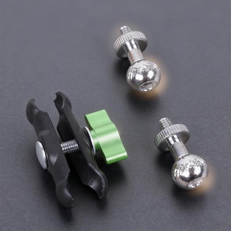 1/4inch Ball Head Joint Base Double Socket Arm Extension Arm Motorcycle Bike Phone Mount Action Camera Lighting Equipment