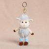 Cute Cartoon Plush Sheep Keychain Soft Fluffy Fabric Bag Charm for Women Girls Backpack Pendant Creative Gifts