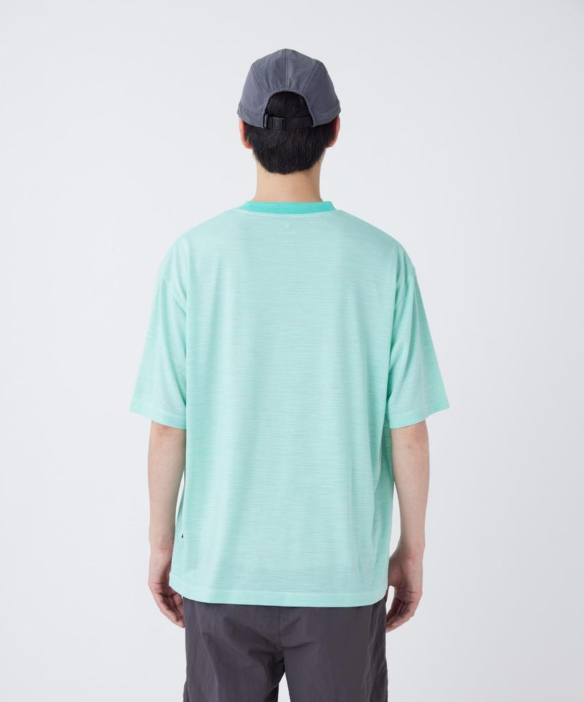 Summer Wool Stripe Short Sleeve LIGHT GREEN M [Snow Peak] T-Shirt CS-26SU009 T-shirt T-shirt Men's Women's