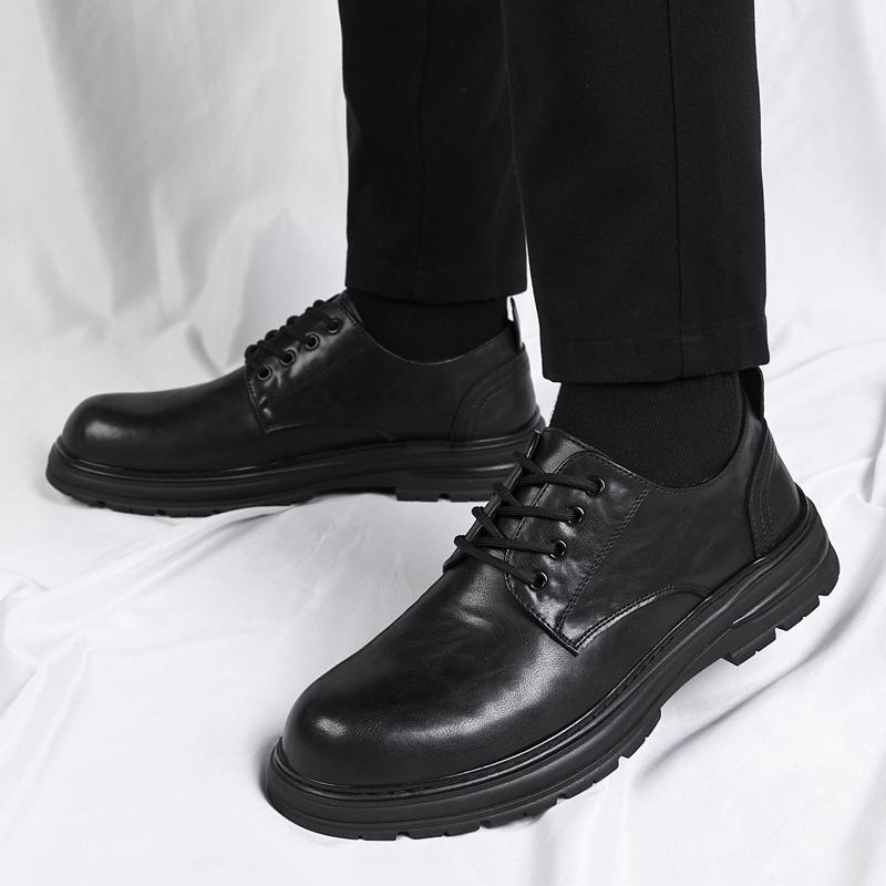 Fashion Genuine Leather Business Casual Leather Shoes Brand Versatile Men's Oxford Shoes Fashionlightweight Outdoor Lace Up Travel Shoes