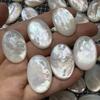 Large Oval White Mother-of-Pearl Shell Ring Face (20×30mm) DIY Jewelry Accessory
