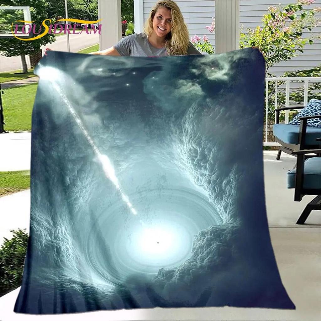 3D Natural ,Tornado, Cloud Blanket,Flannel Blanket Throw Blanket,Warm Blanket for Home Living Room Bedroom Beds Sofa Picnic Kid
