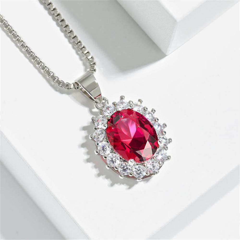 Charm Female Blue Sunflower Zircon Stone Pendant Necklace Mom Gfit Wedding  For Women SMT13449