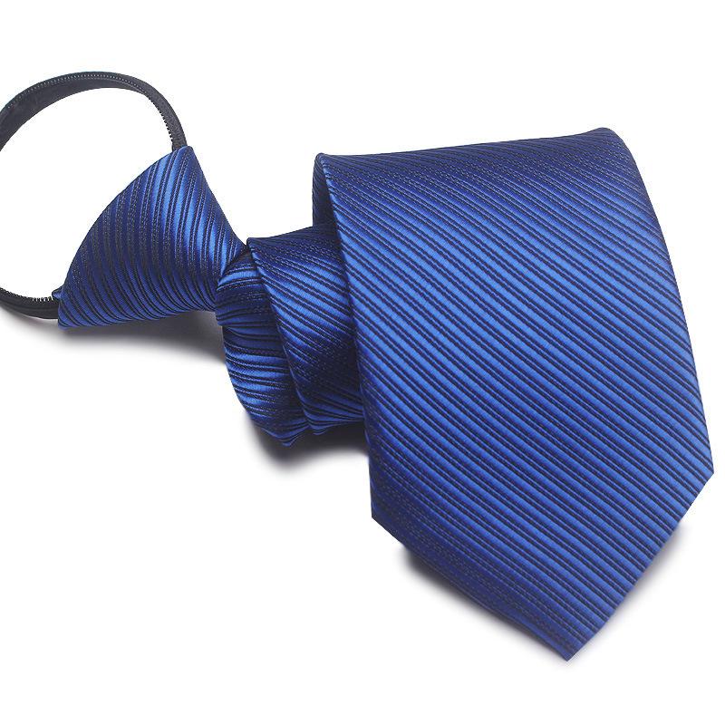 Men's 8cm No-Knot Zipper Tie - Easy-Pull Business Formal Tie
