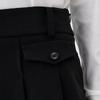 Goxo Pleat Skirt Black With Metal Logo Flap
