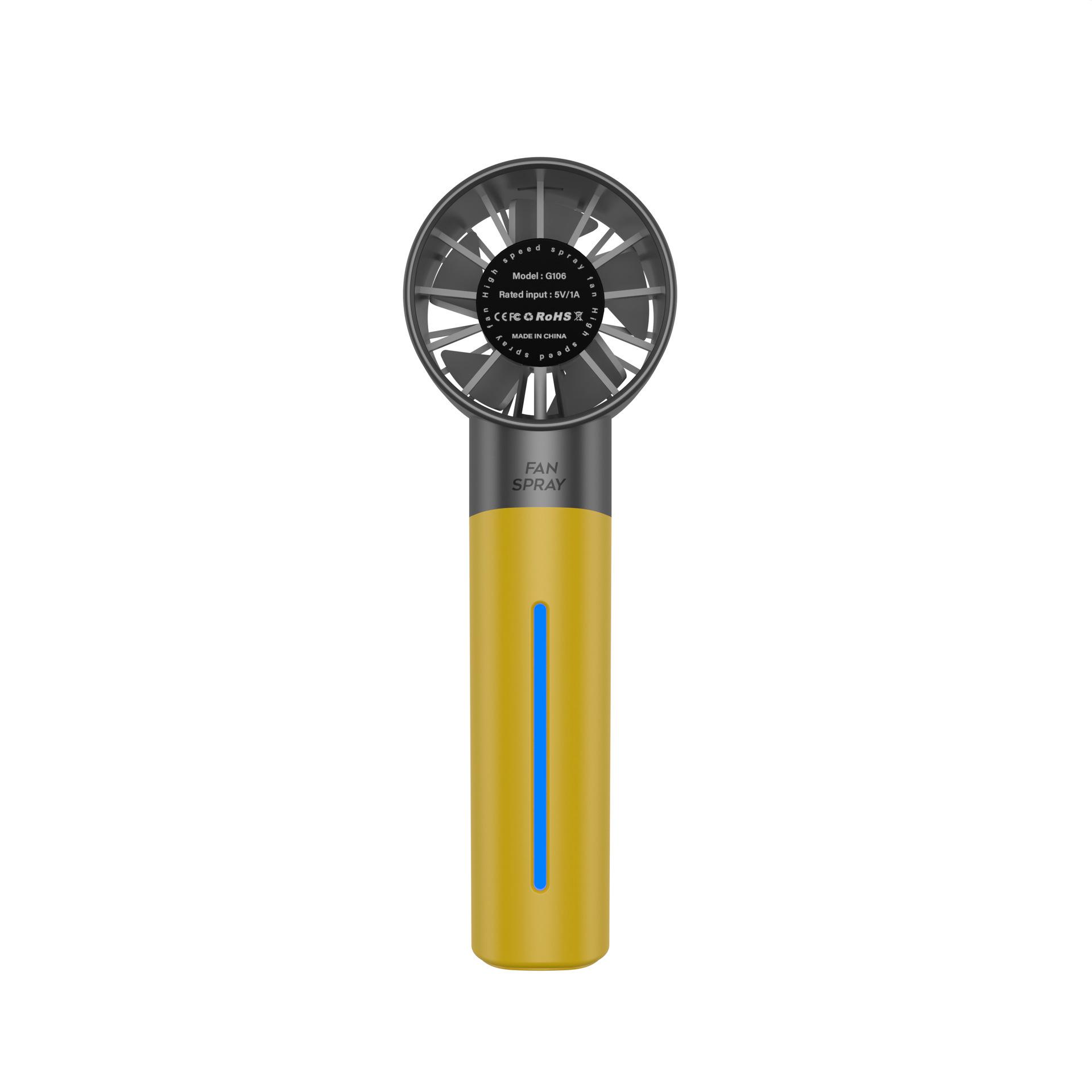 

Portable High-Speed Handheld Fan: 100-Speed USB Rechargeable, Strong Wind, Outdoor Hanging Buckle 57*53*170mm