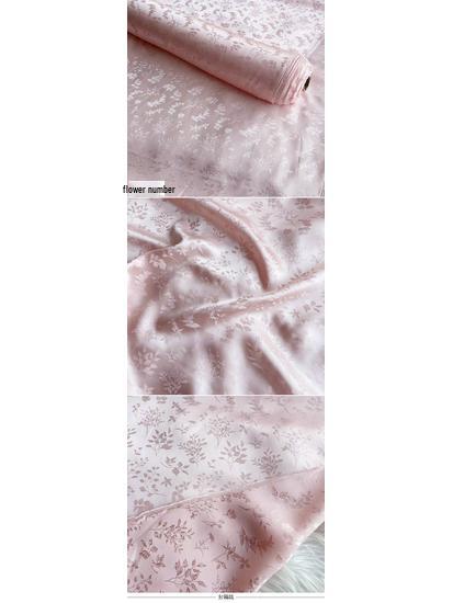 Golden Branch & Leaf Jacquard Sand-Wash Silk Fabric for Chinese Style Hanfu & Cheongsam Dresses