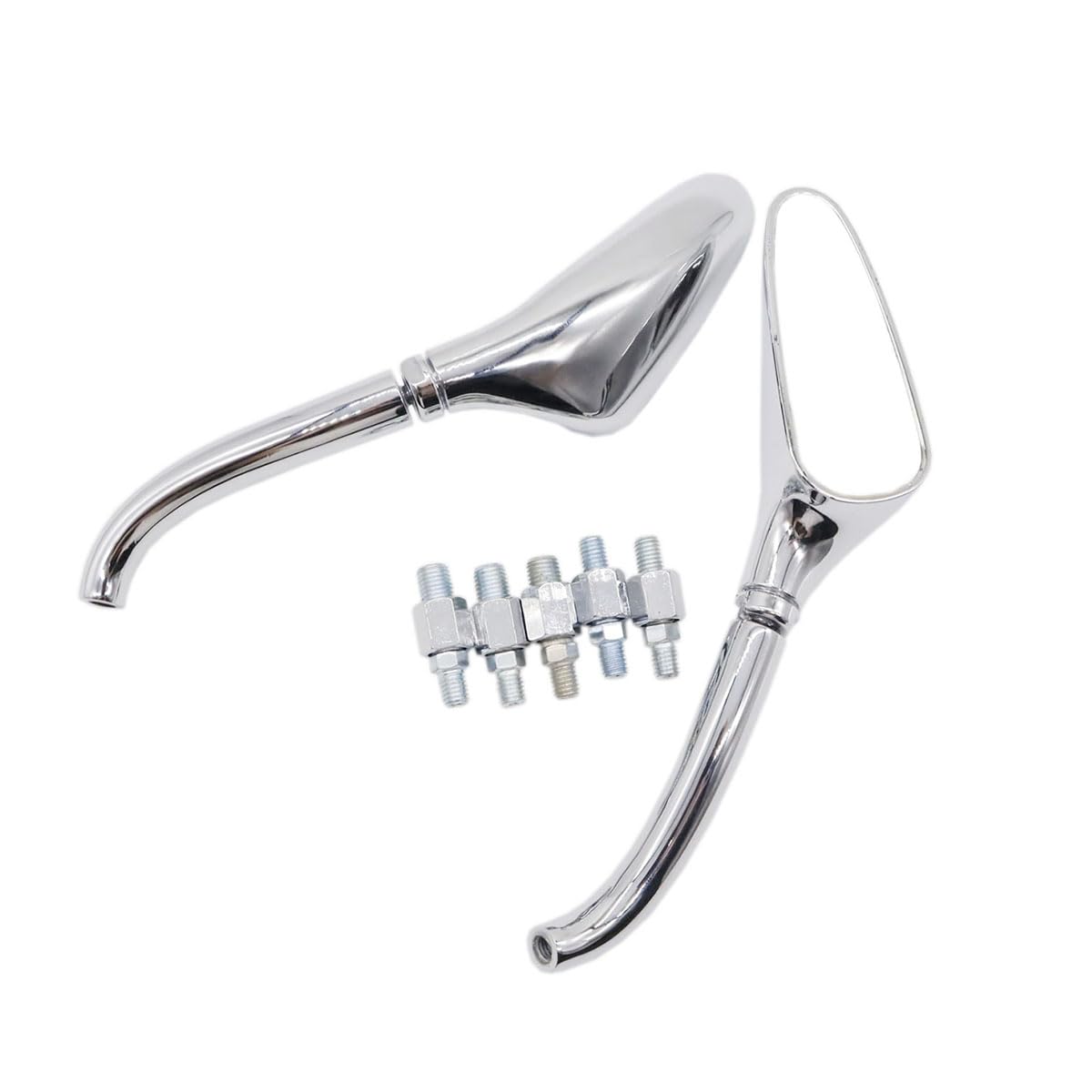 

JPMODAO Compatible Motorcycle Side Mirrors for Harley Davidson 1200 Iron 883 Aero-Chrome Plated Parts