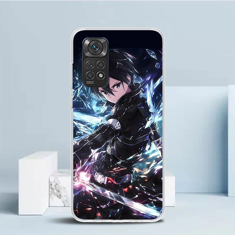 Sword Art Online Kirito Soft Cover for Xiaomi Redmi Note 15 14 13 12 Pro Plus Phone Case 14S 11S 11T 11E 10S 10 4G Pattern Shell