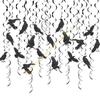 55KF 30Pcs Delicate Halloween Ceiling Swirls with Hanging Crows for Party Decoration