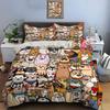 Cartoon dogs collection Bedding Set for Kids Luxury Gift 3pcs Digital Print Comforter Set Soft Comfortable Breathable for gifts