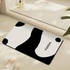 Tapis de sol de salle de bain Panda Doux Boue de diatomées Absorbant l'humidité Séchage rapide Antidérapant Tapis de porte de toilette Tapis de pied de toilette Salle de bain Maison