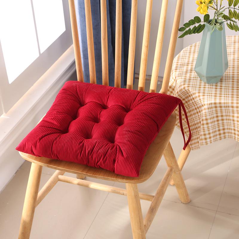 

3D Corduroy Thick Seat Cushion Pad for Office or Student Chair 40x40 cm
