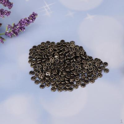 5mm Mini Metalowe Okrągłe Guziki do Szycia Ubrań dla Lalek Opakowanie 300 szt. - Brązowe