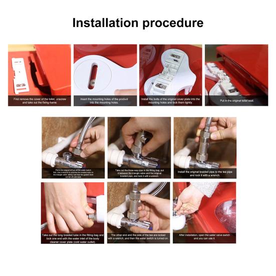 Ultra-Thin Adjustable Pressure Bidet Toilet Sprinkler Bidet Toilet Seat Attachment Ultra-Thin Nozzle