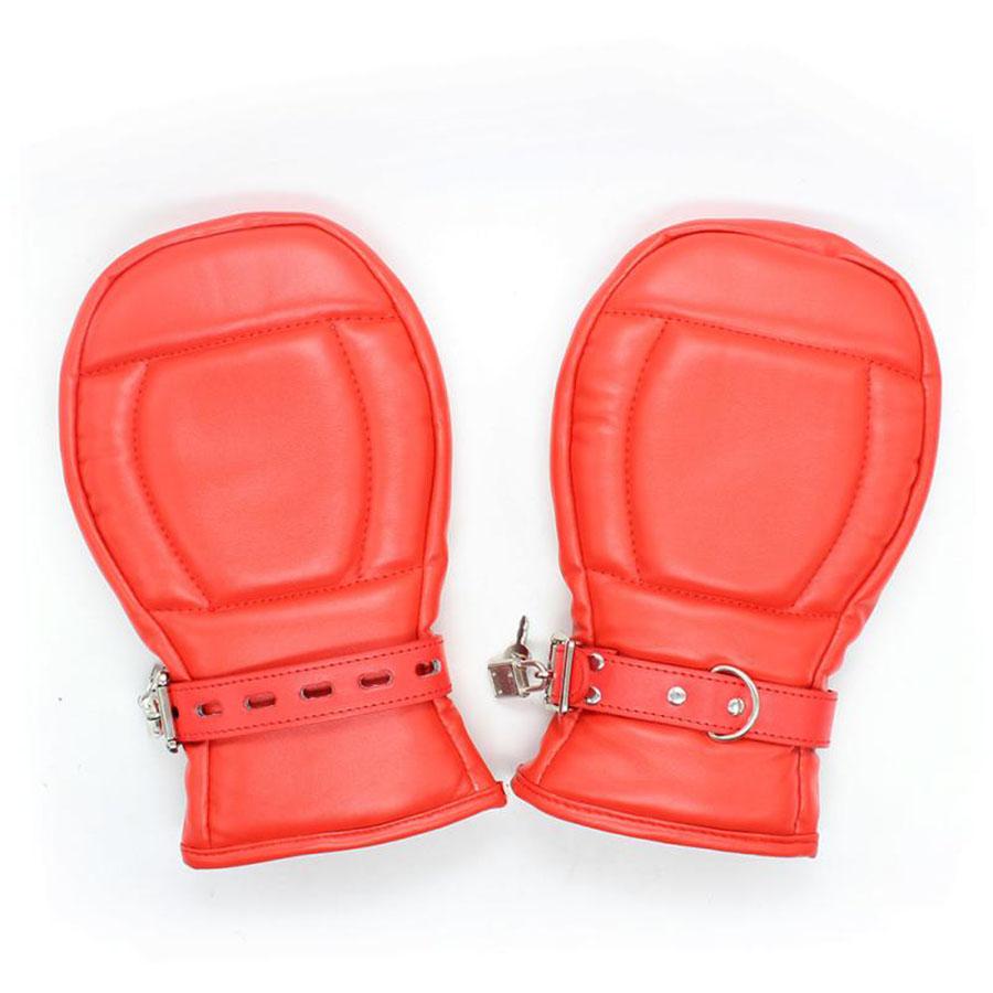 Sex Toys BDSM Bondage Restraints Gloves Fetish  Role Play For Adult Games Soft Padded Fist Mitts,PU Leather Dog's Paw Fist Glove
