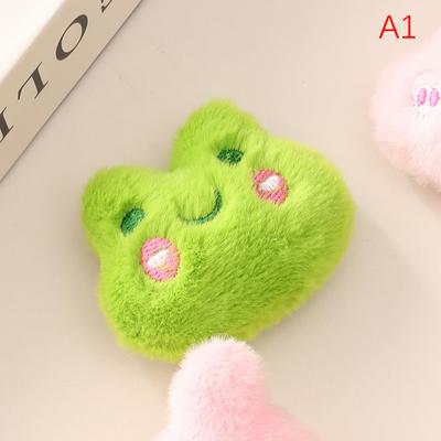 Cute Creative Cartoon Animal Frog Bear Rabbit Plush Doll Diy Personality Backpack Clothes Lapel Pin Decorative Accessories