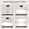 30W 40W 50W Remote Control LED Ceiling Lamp Living Room Kitchen Bedroom Modern Tri-color Lamps Dimmable Ceiling Light