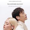 2025 Bluetooth Dual Earphones: Wireless Ear Clip, Semi-in-ear, Noise Reduction, Long Battery Life, Ideal for Running. Includes Two Pairs.