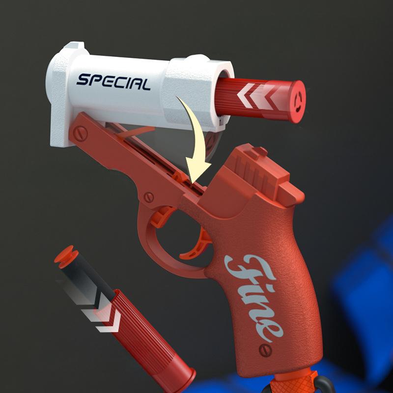 Mini S686 Shell Throwing Soft Bullet Launcher Toy Gun Airsoft Foam Bullet Blaster CS Outdoor Weapon Children Pistol Gift for Kid