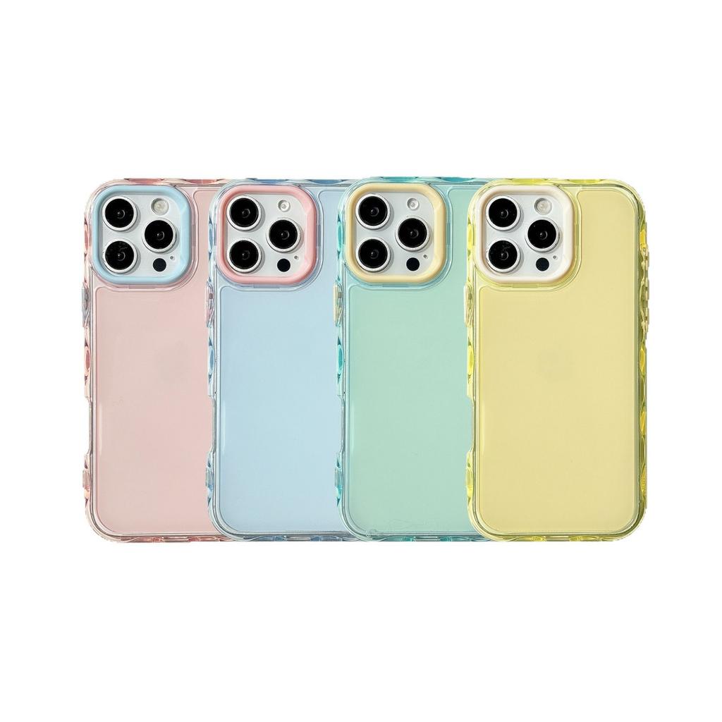Summer Small and Fresh Wavy Mobile Phone Case Suitable for IPhone 16 Jelly Candy Color Anti-fall Shell Apple 15PRO