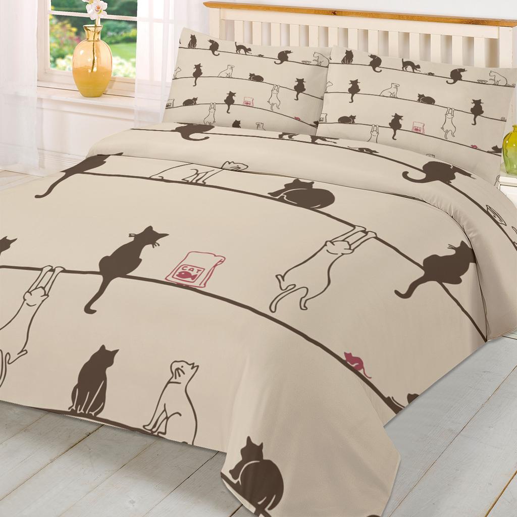 Cat Rope Mouse Duvet Cover Bed Bedding Set Home Textile Quilt Cover Pillowcases Bedroom Double Bedding Set No Sheet