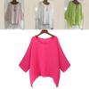 Stylish Plus Size Women's Loose-fit Kaftan Blouse With 3/4 Sleeves For Summer Outings