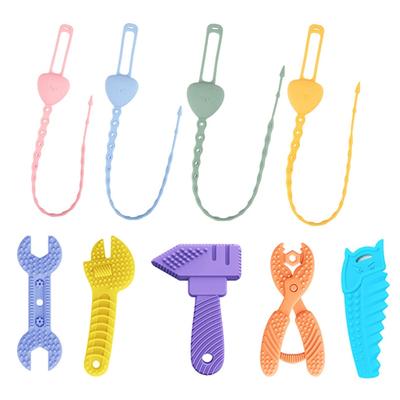 Hammer Wrench Spanner Pliers Shape Molar Supplies Chew Toys Silicone Baby Teether Toy Teething Relieve Stress Gum
