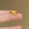 Playful Tone Gold Kitty Cat Ring Adjustable Size Cute Finger Jewelry For Couples Fashion
