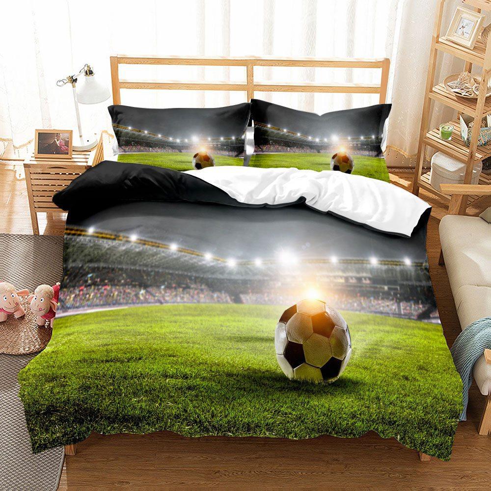 

Home Textiles 3D Digital Printing Bedding Three-Piece Football Quilt Cover 70 * 133