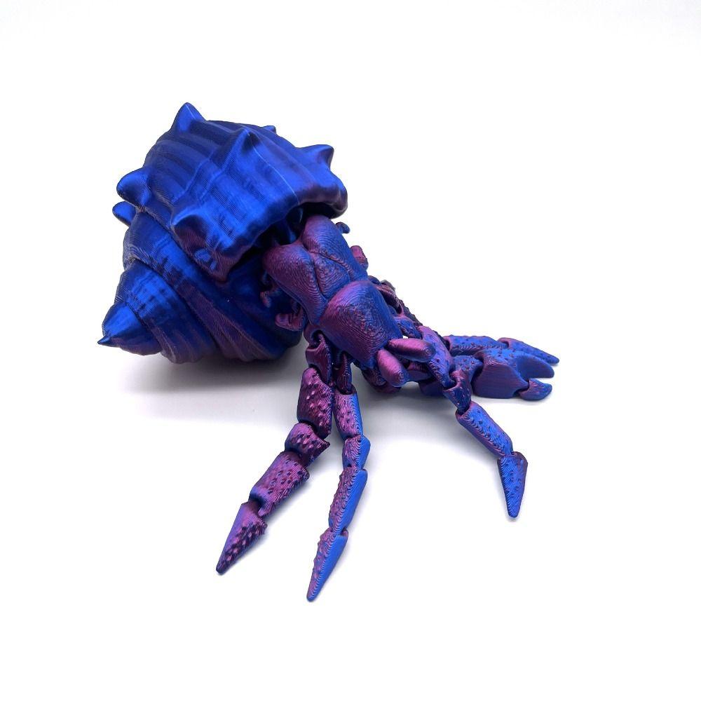 Removable 3D Printed Hermit Crab Conch Shell 3D Articulated Crab Toys  Fish Tank
