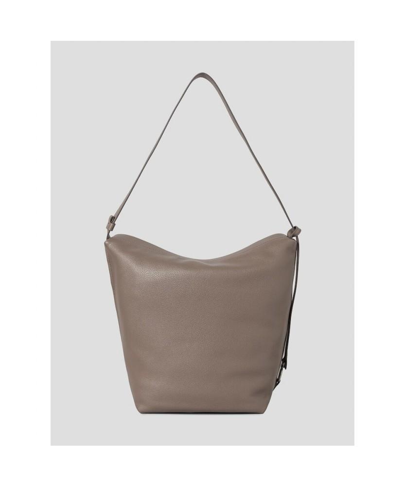 Beanpole Accessory Bien Leather Medium Slouch Bag - Beige