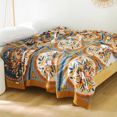 Coperta nordica garza di cotone boho divano asciugamano estate aria condizionata coperta per letti copriletto etnico per il tempo libero lenzuola morbide
