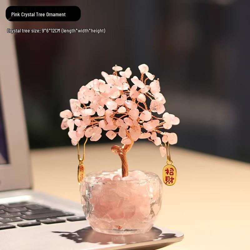 Citrin und Amethyst Reichtumsbaum Feng Shui Schreibtischornament