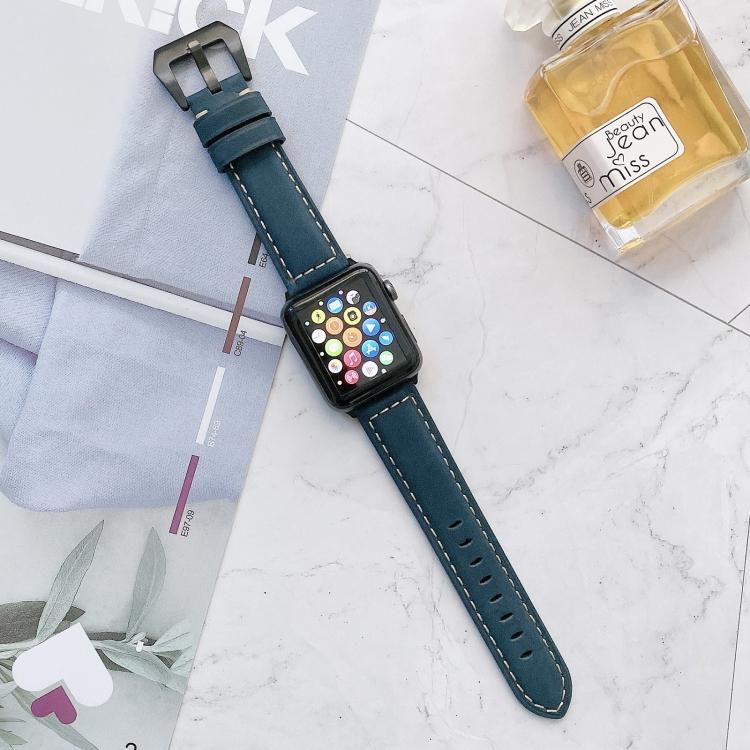 Big Head Buckle Leather Watch Band For Apple Watch Ultra 49mm&Watch Ultra 2 49mm / Series 9&8&7 45mm / SE 3&SE 2&6&SE&5&4 44mm / 3&2&1 42mm
